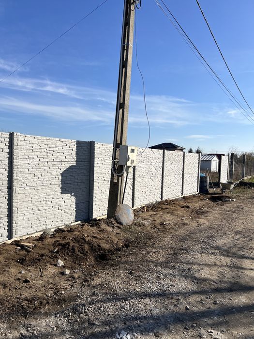 Gard beton din placi