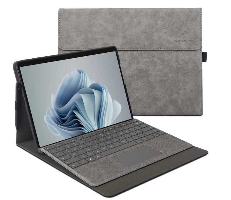 Калъф за таблет HNSMART за Microsoft Surface Pro 9/10/11, сив.