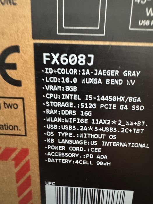 Vand laptop gaming Asus TUF F16 rtx 5060