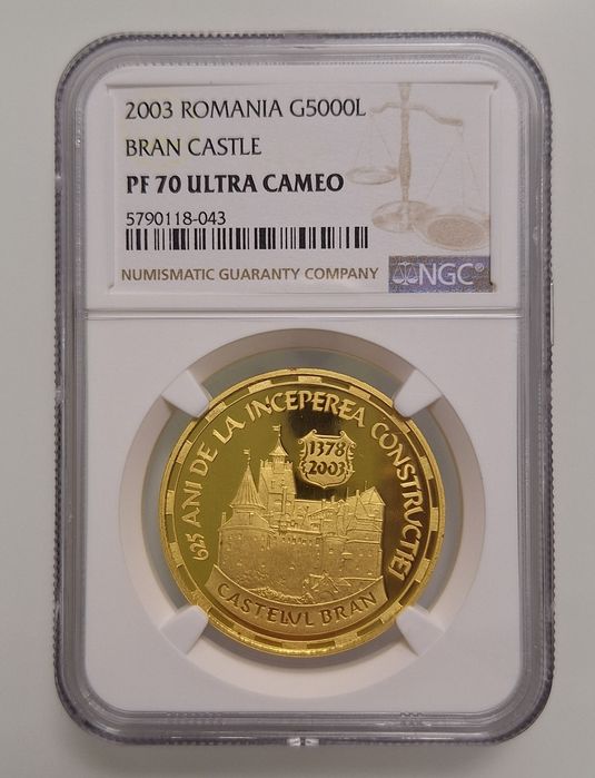 Castelul Bran 2003 Moneda aur BNR