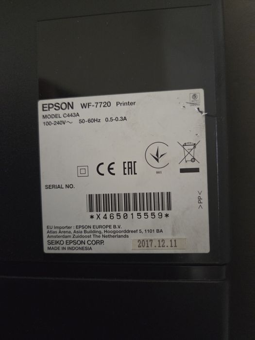 Epson wf 7720 printer Принтер модель