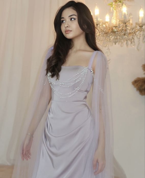 Платье напрокат сиреневого цвета