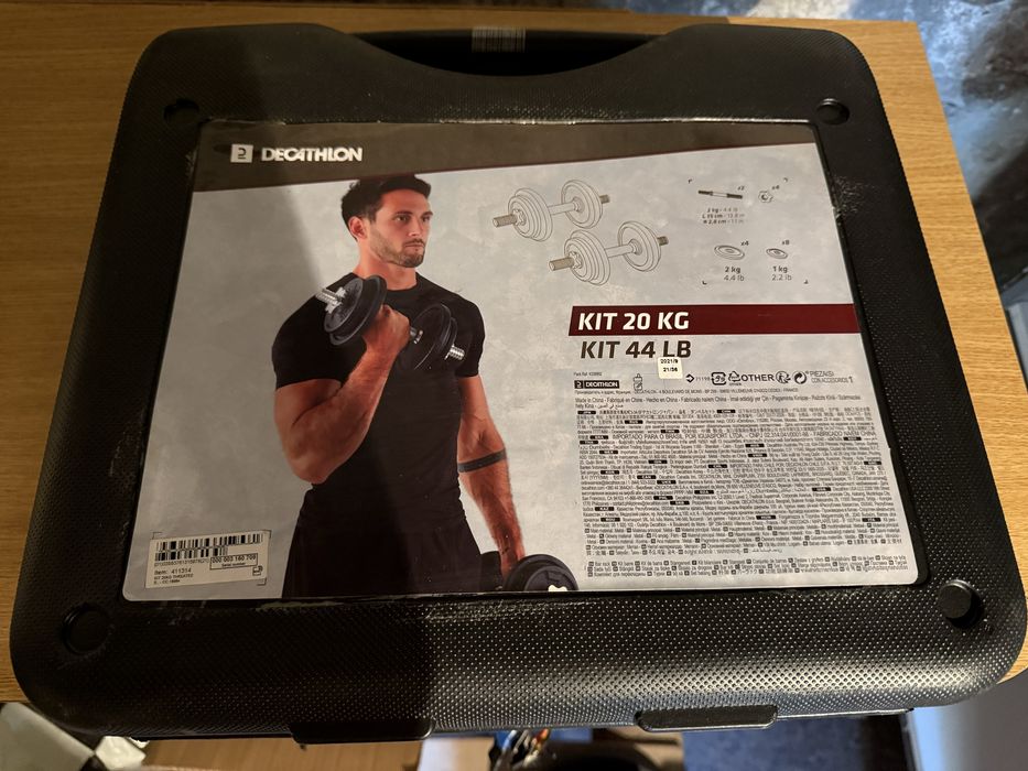 Set gantere 20 kg, geanta pentru transport