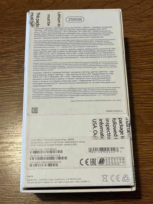 Vand iPhone X Space Gray,256GB