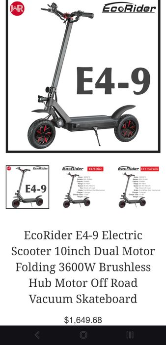 Trotineta ecorider 3600w dual motor