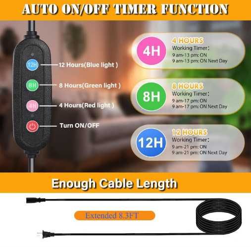 Настолна LED лампа за отглеждане на растения GroCruiser с 6 глави