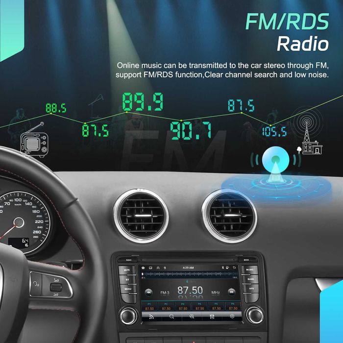 Mултимедия за Audi A3 8P - 7” IPS, 4GB RAM, 64GB, Wireless CarPlay/Android Auto