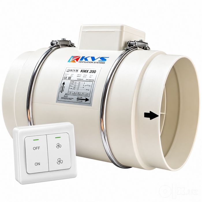 Канальный вентилятор KVS KMX 100-315 Турция для вытяжки 220В