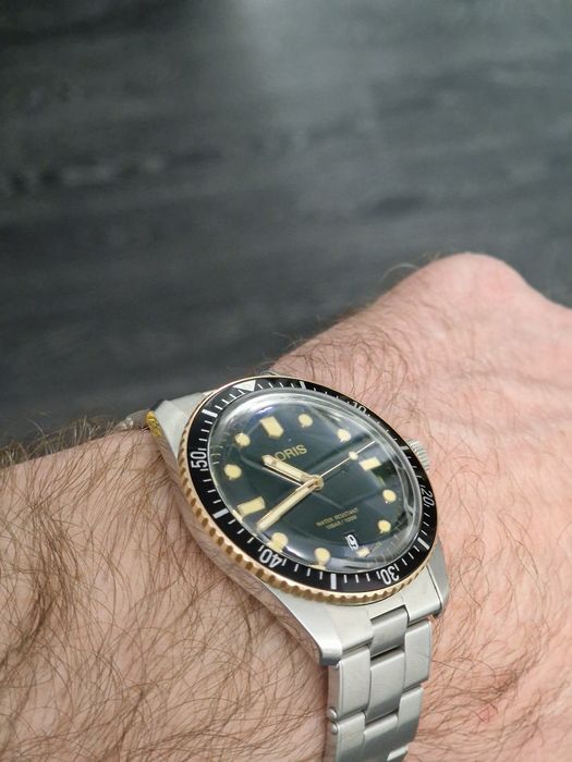 Vând / schimb Oris Sixty five, automatic, bezel bronz.