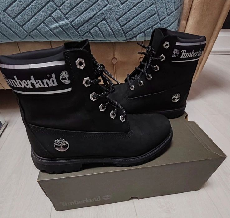 Ghete Timberland piele nabuc premium