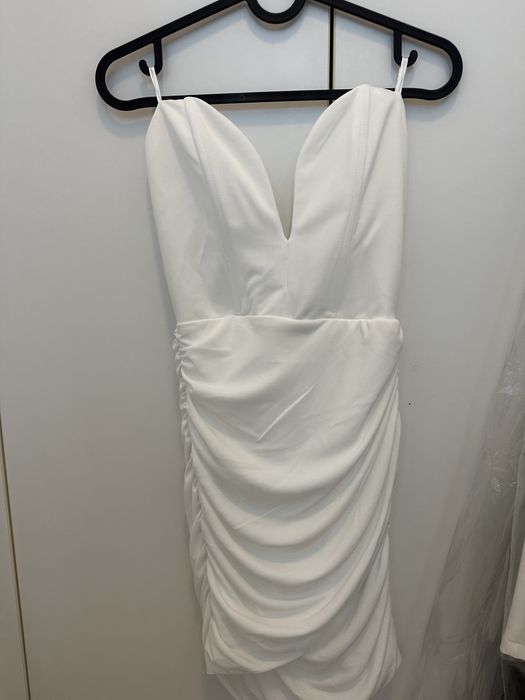 Официална бална рокля синя с мъниста