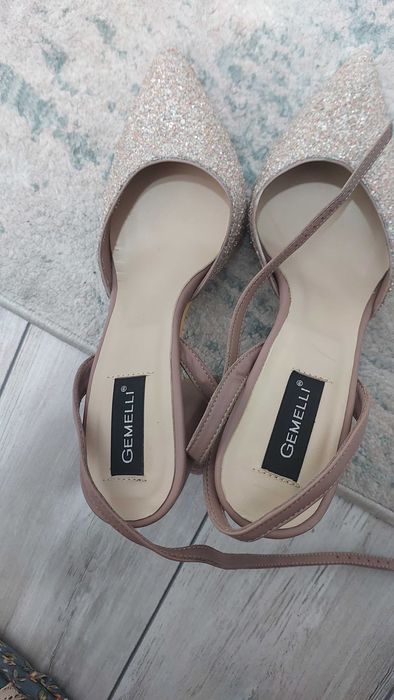 Sandale piele Glitter Gemelli