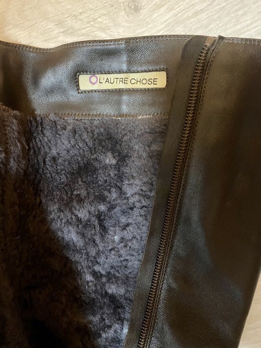 Сапоги зимние кожаные