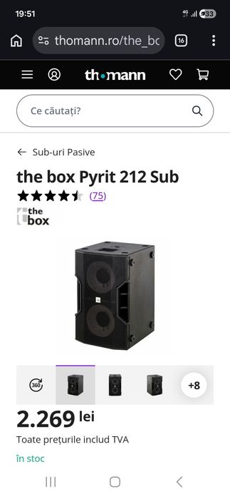 Boxe și subwoofer pasive the box