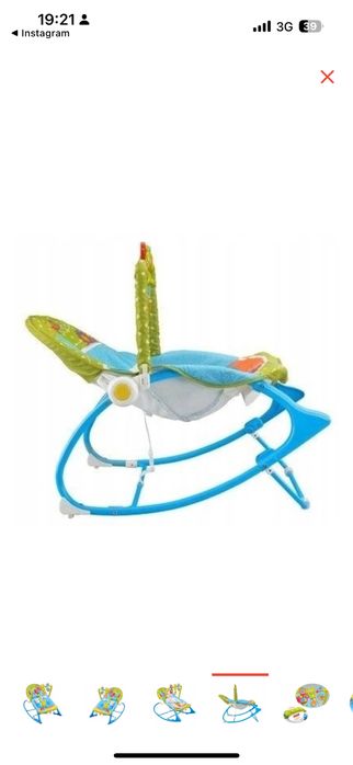 Продам шезлонг синий