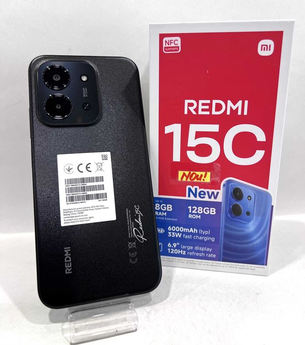 Xiaomi Redmi  15C, Midnight Black, 128GB/4+4GB, garantie, NOU!