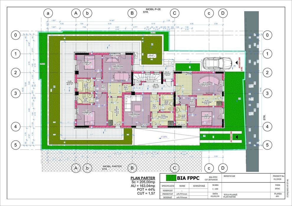 Teren cu autorizatie de construire P+2+M - zona Colentina