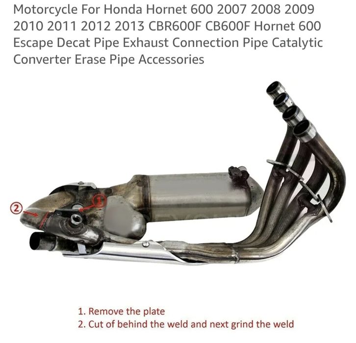 Honda HORNET PC41 Exhaust Cat Eliminator ...eliminare catalizator( pastrare toba originala)