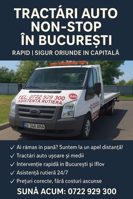 Platforma tractari, București și ilfov, Autostrada,Non Stop