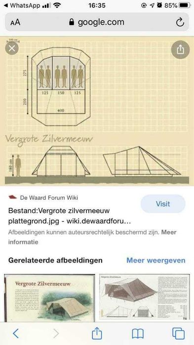 палатка Vergrote Zilvermeeuw