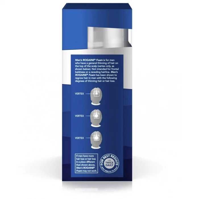Spuma Rogaine 60ml, pentru barbati, Minoxidil 5%, împotriva căderii părului, tratament complet 3 luni, produs in SUA