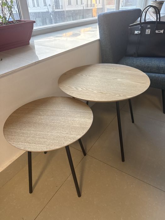 Set 2 masute de cafea lemn