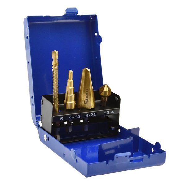 Универсален комплект hss tin свредла с шестостенен захват - 4 броя - g