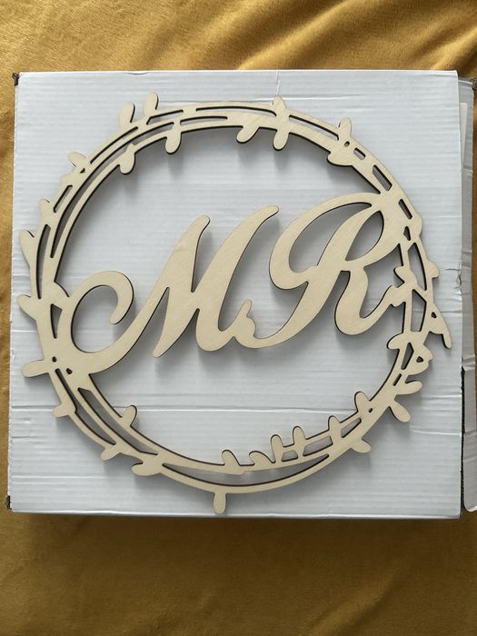 Decorațiuni nuntă Mrs&Mr scaune LIVRARE GRATUITA