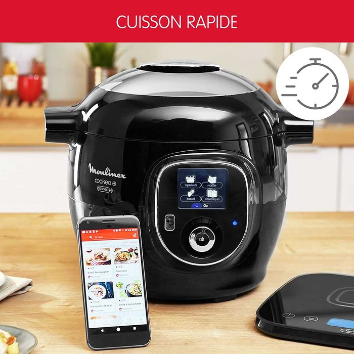 Мултикукър Moulinex Cookeo + Connect с дигитален кантар подарък 6L