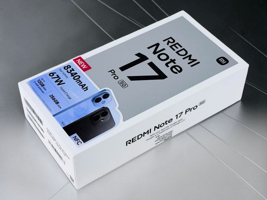 НОВ! Xiaomi Redmi Note 17 Pro 5G 256GB 6RAM Black 2г. Гаранция!