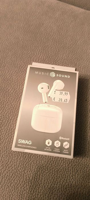Слушалки Music Sound SWAG TWS BT White