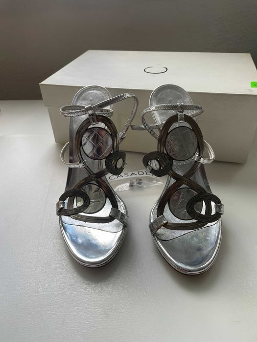Официални обувки с висок ток CASADEI, размер 35, металик