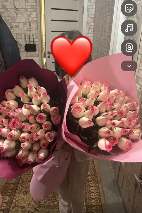 Цветы, Букет, бело-розовые