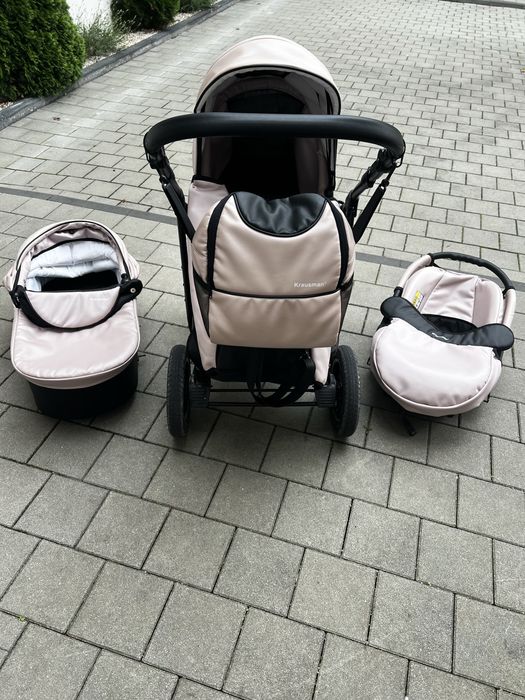 Carucior Krausman 3 în 1 Trend Pro Pink