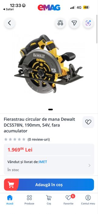 Circular De walt taiat fier lemn NOU