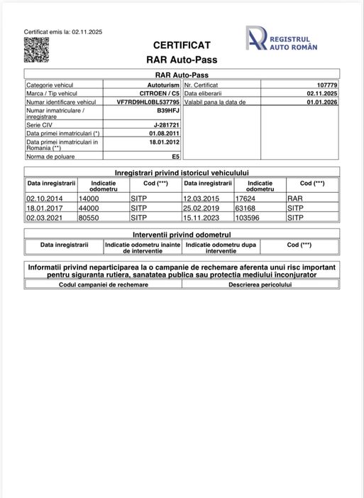 Citroen C5 ,2012, 1.6Hdi doar 120.000km