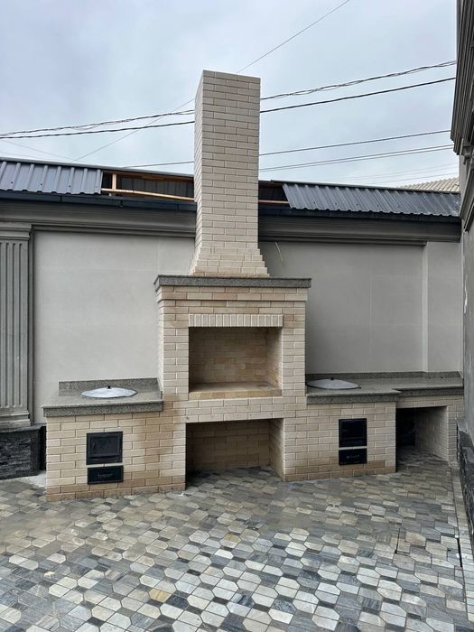 Barbekyu, kamin, ochoq,