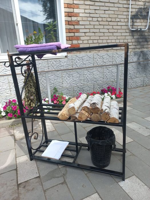 Дровница кованая металлическая