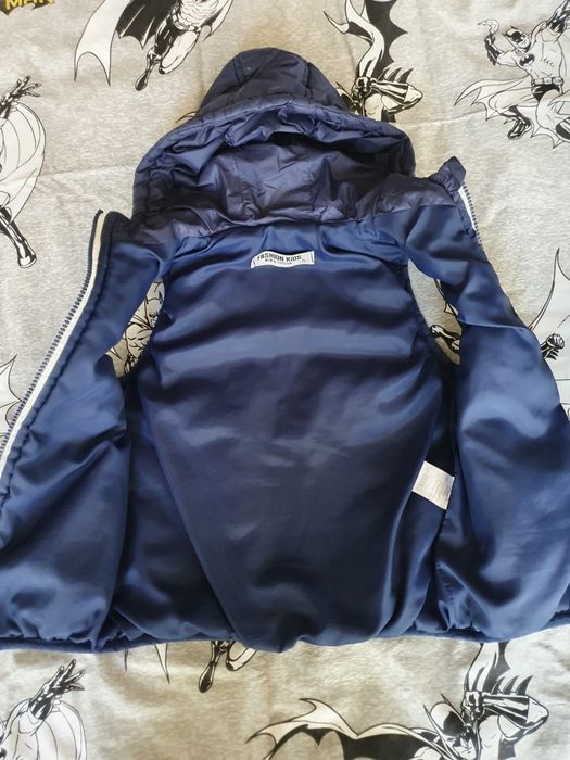 Лот тъмносин шушляков елек,грейка,термо блуза,долнище 110-116см