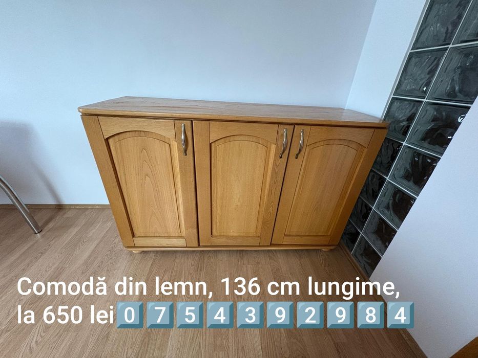 Comodă masă cu scaune noptiere măsuță