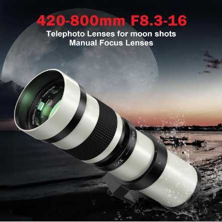 BENOISON 420-800 мм F8.3-16 супер телеобектив с вариометър