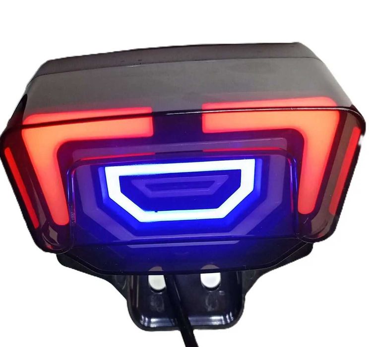 LED Стоп за мотор с вградени мигачи и стойка за номер-19345