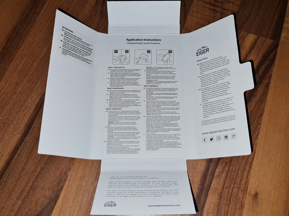 Folie sticla full cover originala Eiger Samsung Galaxy Note10 4G 5G