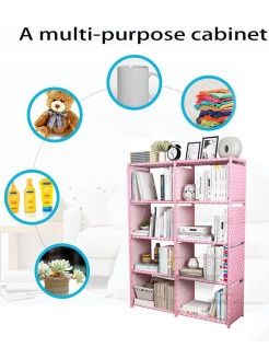 Шкаф для книг и прочего 125/80/30 см / Стеллаж сдвоенный 10 полок