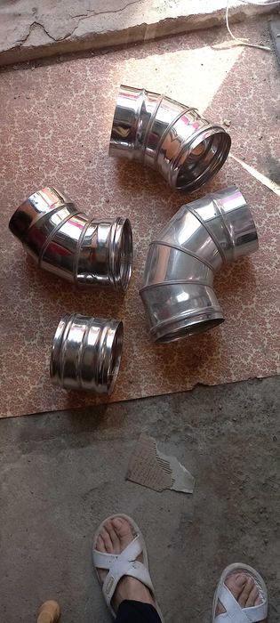 Продам колено из нержавейки  для бани
