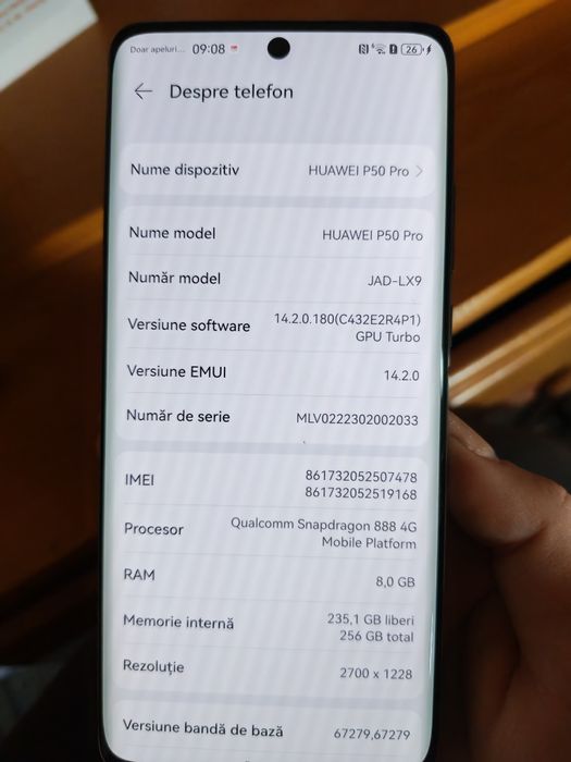Vând Huawei p50 pro  în stare impecabilă