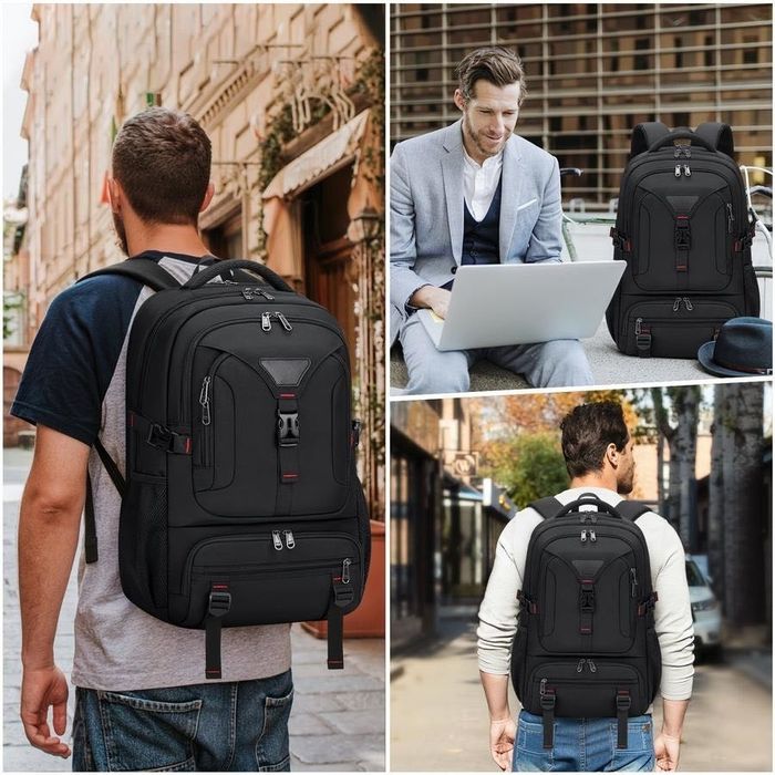 Rucsac laptop 17.3” 50L: mare, compartiment mâncare, travel & business