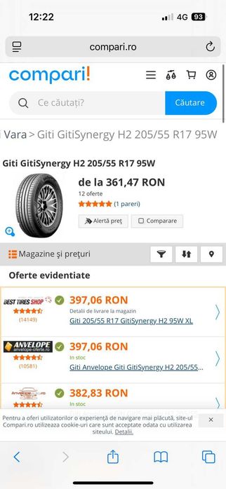 Anvelope Vara GitiSynergy H2 205/55 R 17 91 V DOT 2025