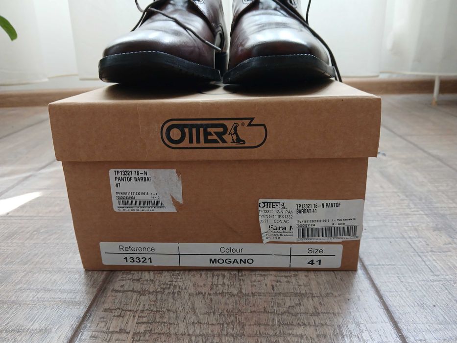 Pantofi barbati piele cognac