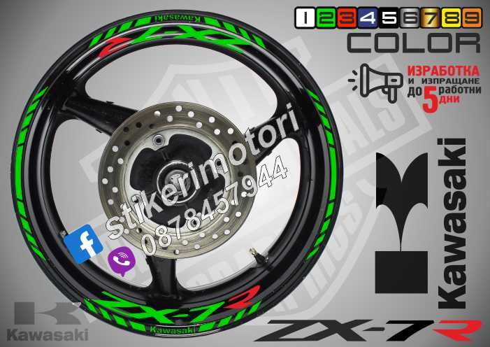 Кантове и надписи за джанти Kawasaki Ninja Versus ZX-R ER-F ER-N ZR-S